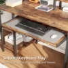 Computer Desk, 48 Inch Home Office Desk, Gaming Desk, 47" Study Table Wide Writing Desk for 2 Monitors, Rustic Brown 5