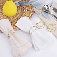Exquisite Gold Napkin Ring Metal Napkin Rings for Wedding Party Dinner Hotel Table Decoration Napkins Holder 3