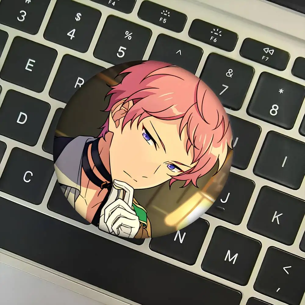 1pc Valkyrie Shu Itsuki Mika Kagehira EnsembleStars 스타일 배지 브로치 백팩 장 라운드 에나멜 핀 액세서리용