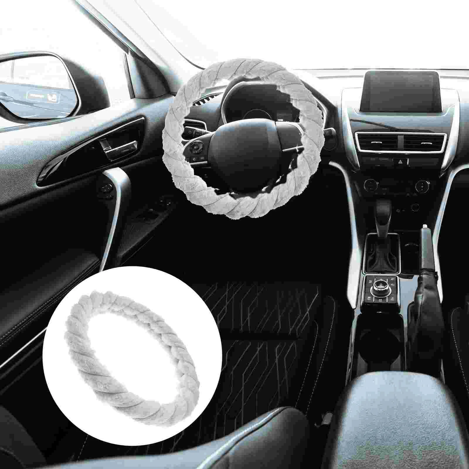 

Car Steering Wheel Cover Vehicle Wheel Protector Winter Warm Plush Car Wheel Cover