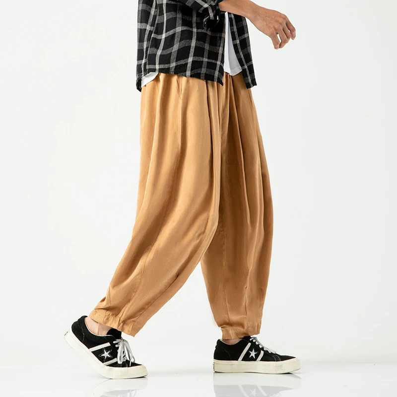 Oversize Men Harem Pants Wide Leg Harajuku Thin Casual Pants Fashion Male Streetwear Hip Hop Trousers Big Size 5XL
