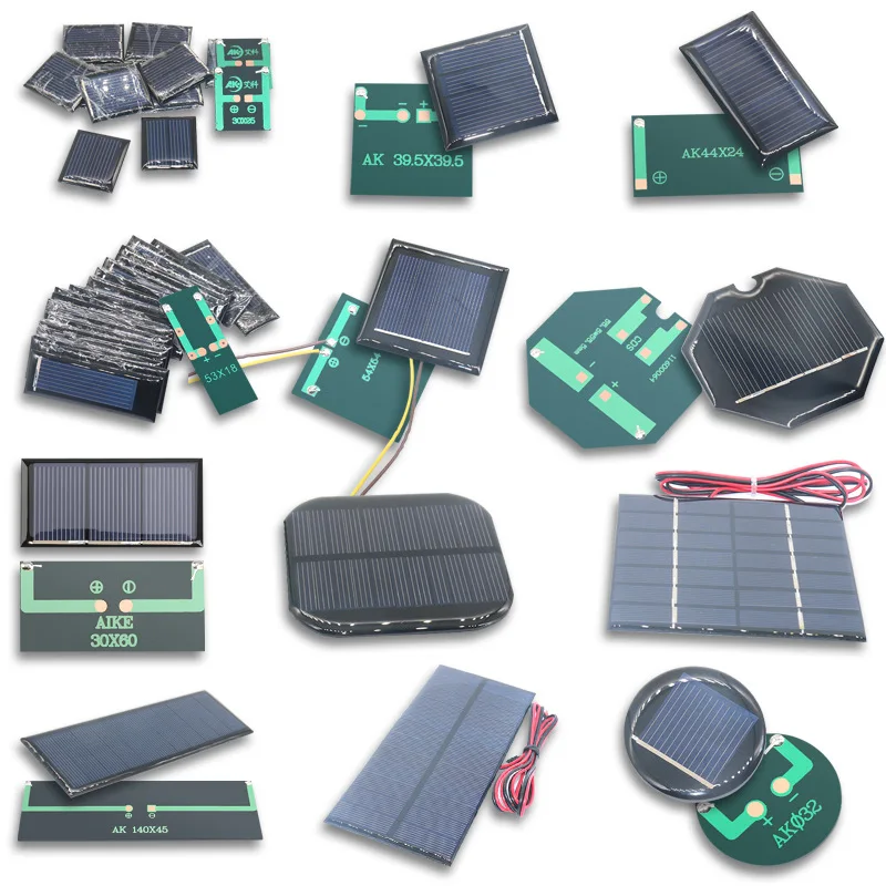 YAGOU 2V 5V 12V Solar Panel Mini Portable Solar Plate Solar System Battery DIY Phone Charger Toys Home Outdoor PET Solar Cell