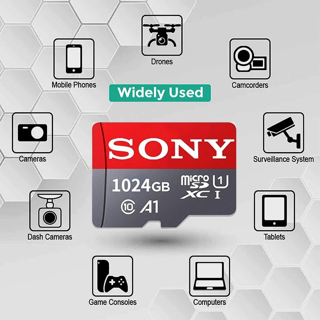 SONY-Carte Micro SD Ultra pour appareil photo, carte Flash, SD, TF, 512 Go,  32 Go, 64 Go, 128 Go, 1 To - AliExpress