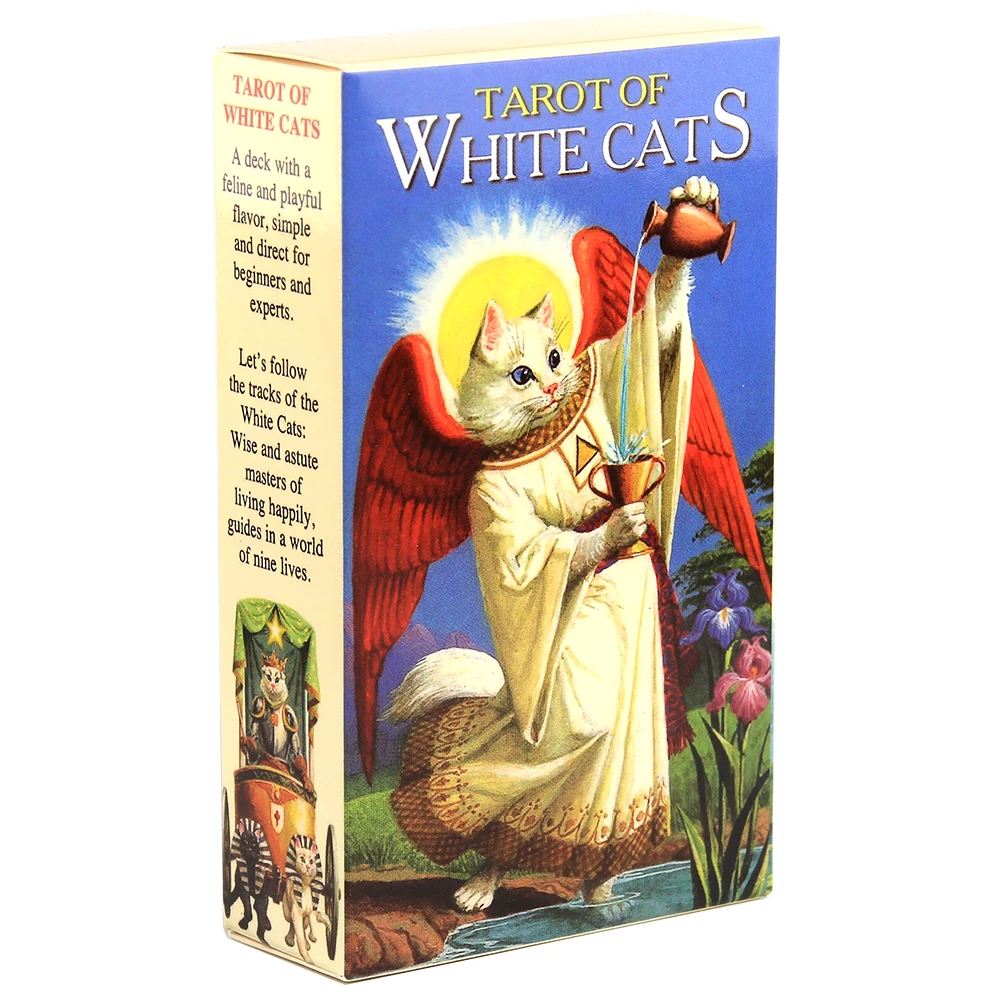 

Tarot Of White Cats 78 Cards Deck Divination Card Game Oracle The Priestess Of Light Oracle Angel Wisdom Tarot