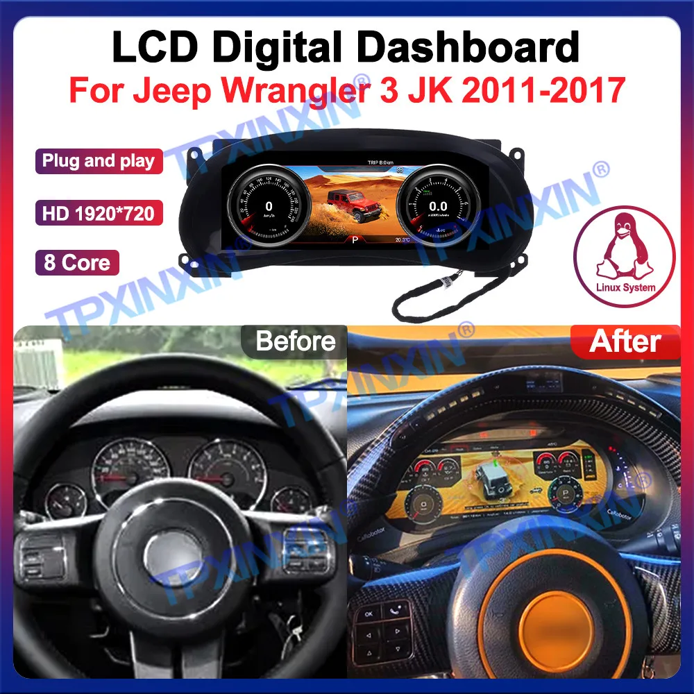 

2 Din Android 13 8G+256G Car Radio For Jeep Wrangler 3 JK 2011-2017 Multimedia Player Stereo GPS Navigation Head Unit Carplay