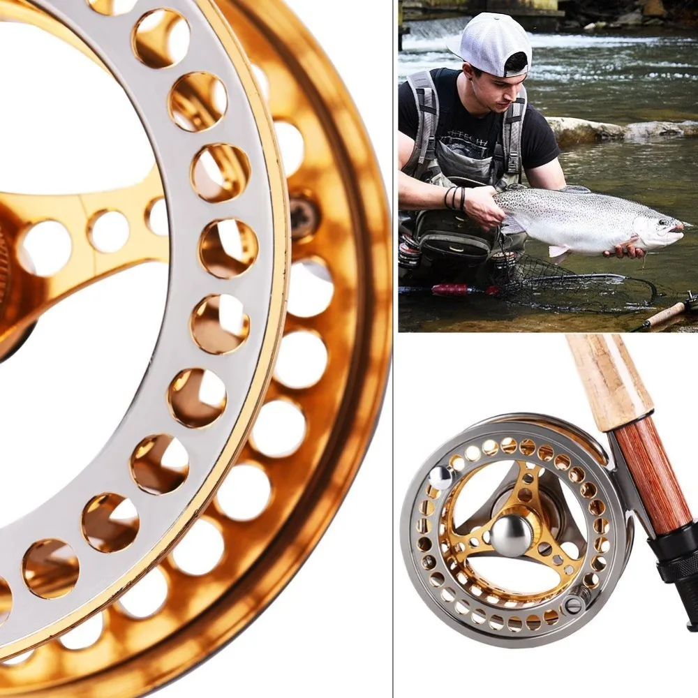 7 Weight Fly Reel Large Arbor Fly Fishing Reel With Aluminum Body - Hand  Retrieve Changeable For 3/4wt, 5/6wt, 7/8wt Rods Saltwater Fly Reel