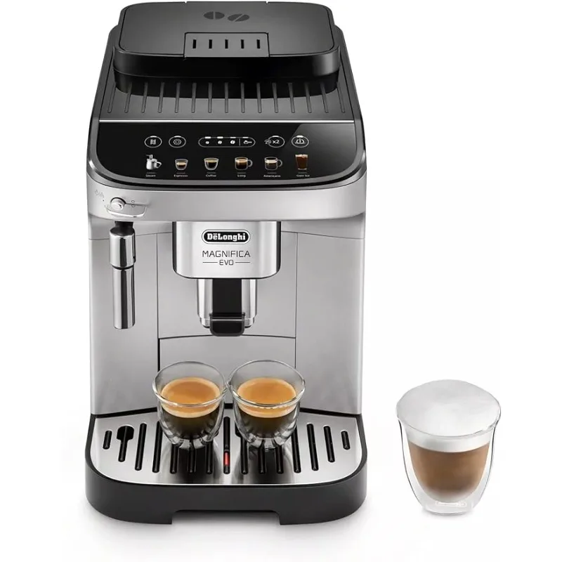 

De'Longhi Magnifica Evo, Fully Automatic Machine Bean to Cup Espresso Cappuccino and Iced Coffee Maker, Colored Touch Display