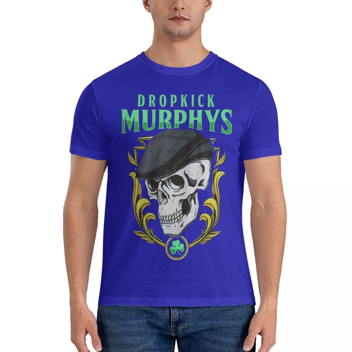 thumbnail image 1 of Camiseta de calavera para hombre, camisetas novedosas, camiseta de manga corta con cuello redondo, camisetas de algodón para regalo de cumpleaños, 1 of 7