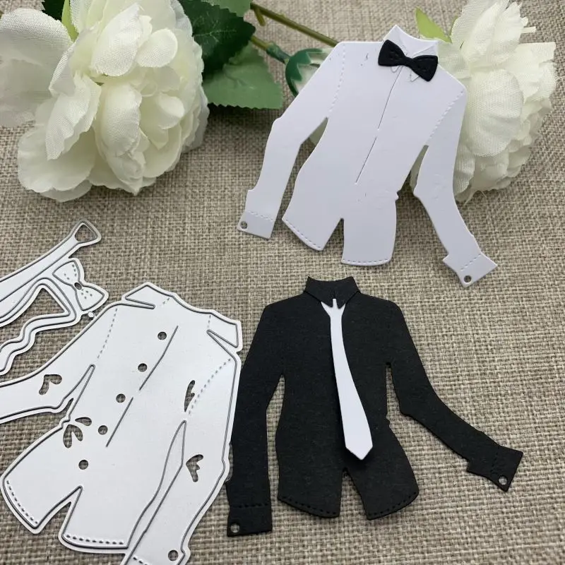 

Men's dual-use tie shirt Metal Cutting Dies For DIY Scrapbooking Decorative Embossing Handcraft Die Cutting Template Mold