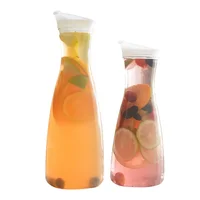 1100/1600ML Plastic Cold Kettle with Flip-Top Lid Food-Grade Beverage Dispenser Coffee Tea Juice Drink Jug for Home Bar Kitchen 1