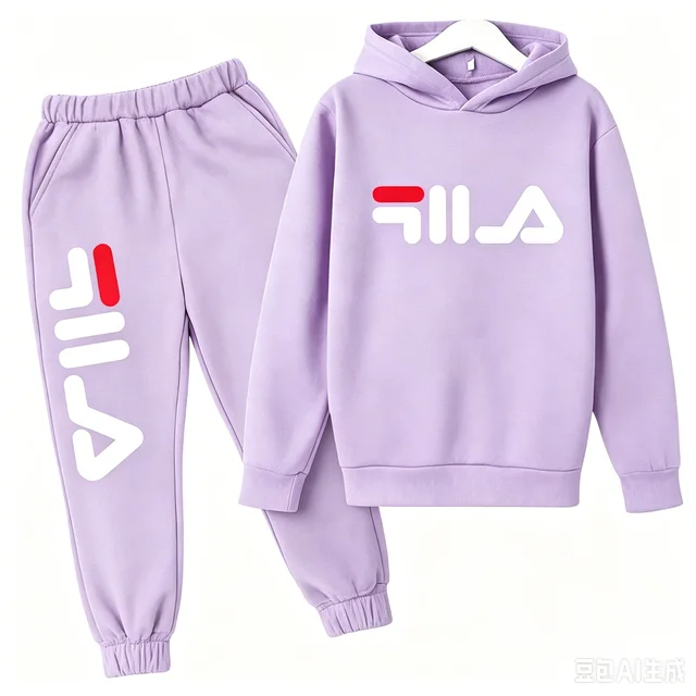 Ensemble de sport décontracté 2 pièces pour enfants (garçons et filles) printemps-automne 2025 – Haut et pantalon – Tenue de jogging d'extérieur pour filles de 3 à 14 ans 1