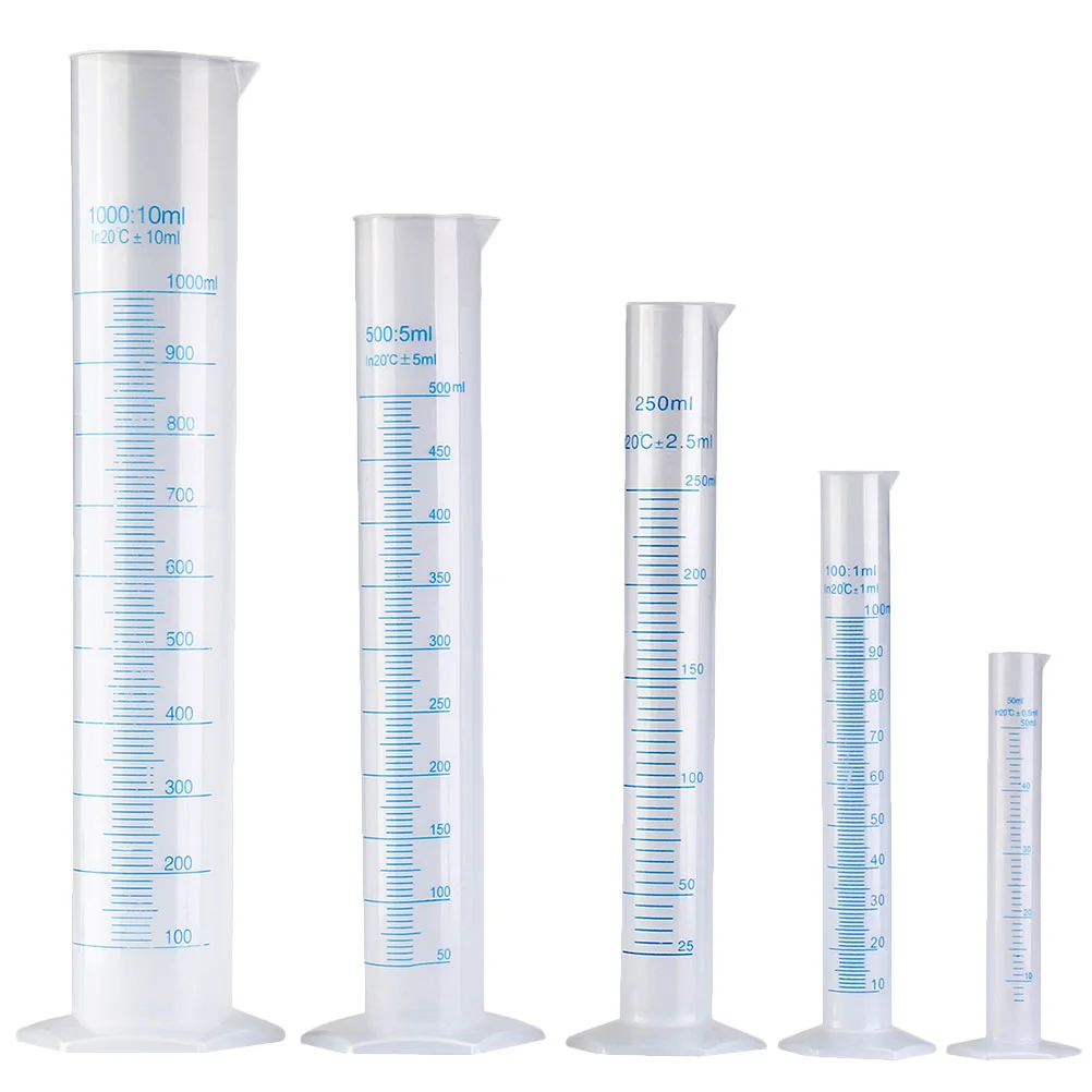 

Graduated Plastic Measuring Cylinder Laboratory for School with Dropper Scale Chemistry Scientific Test Liquid Cups