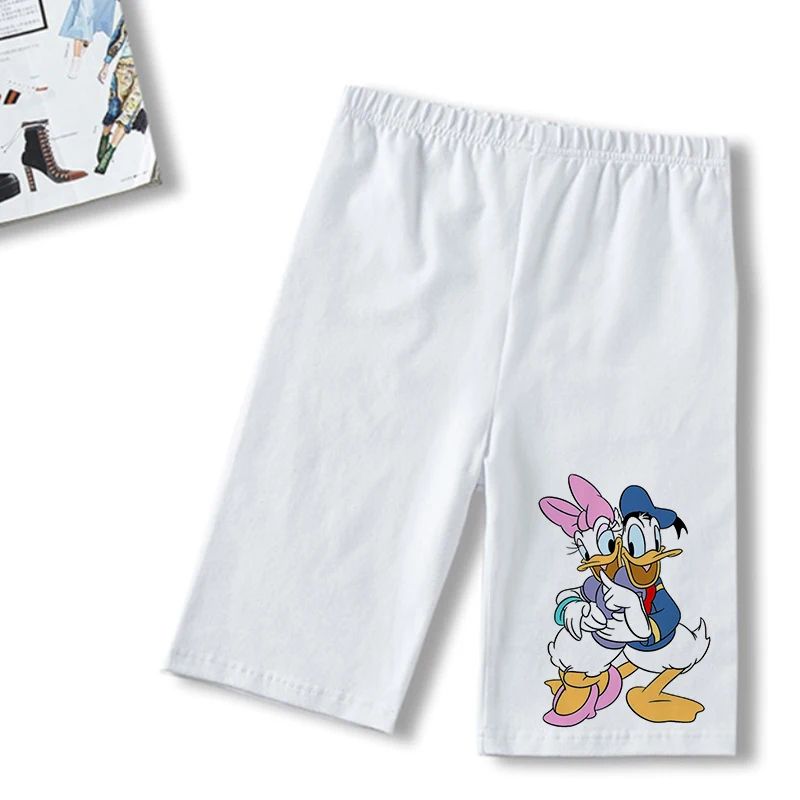 Disney Mickey Mouse Mid Waist Women Sport Shorts Slim Fit High Stretchy Trousers For Summer Female Party Ladies Exercise Short trendy clothes