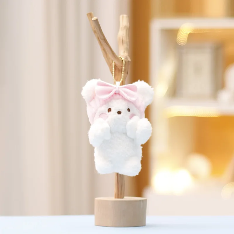 Wholesale 24pcs/lot 10cm wash bear Plush keyring Toy Stuffed animal rabbit dog bath Small pendants Keychain Gifts 5