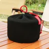 Portable Set Pot Storage Bag New Ultra Light Breathable Mesh Pouch Drawstring Buckle Mesh Fabric Tableware Bag Camping 3