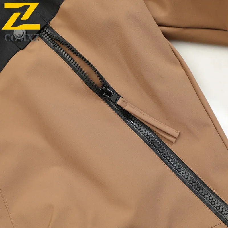 COMXZ Outdoor Mountaineering Casual Mens Jacket Warm Parka High Quality Hooded Travel Comfortable Cold Resistant Winter Jackets