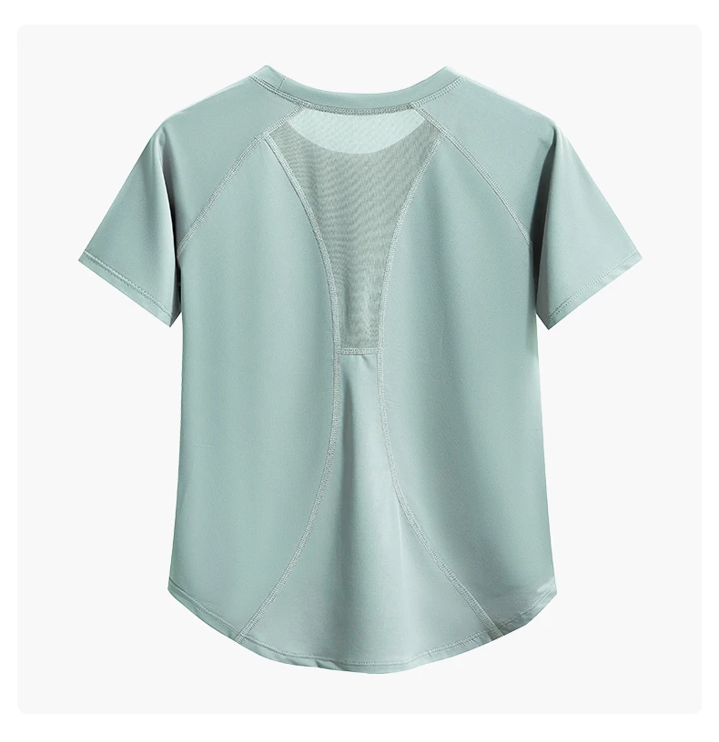 DRUR قمصان اليوغا الصيفية ملابس الصالة الرياضية النساء بلايز رياضية قصيرة الأكمام الجولة الرقبة سريعة الجافة تشغيل تي شيرت تجريب ملابس رياضية 2025