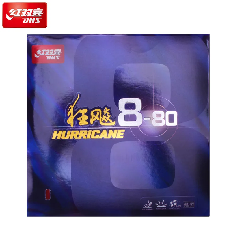 DHS Hurricane 8-80 Table Tennis Rubber Pimples-in 2.1mm Sponge 37&deg; 38&deg; Medium softness Ping Pong Rubber Sheets for Professional table tennis rubber