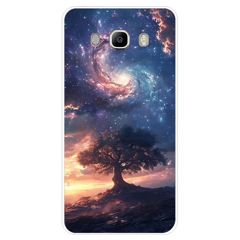 FOR Samsung Galaxy J7 2016 phone back Case J710 J710F Cover FOR Samsung J7 2016 Cases shell silicon back cover flower fruit rose - Image 7