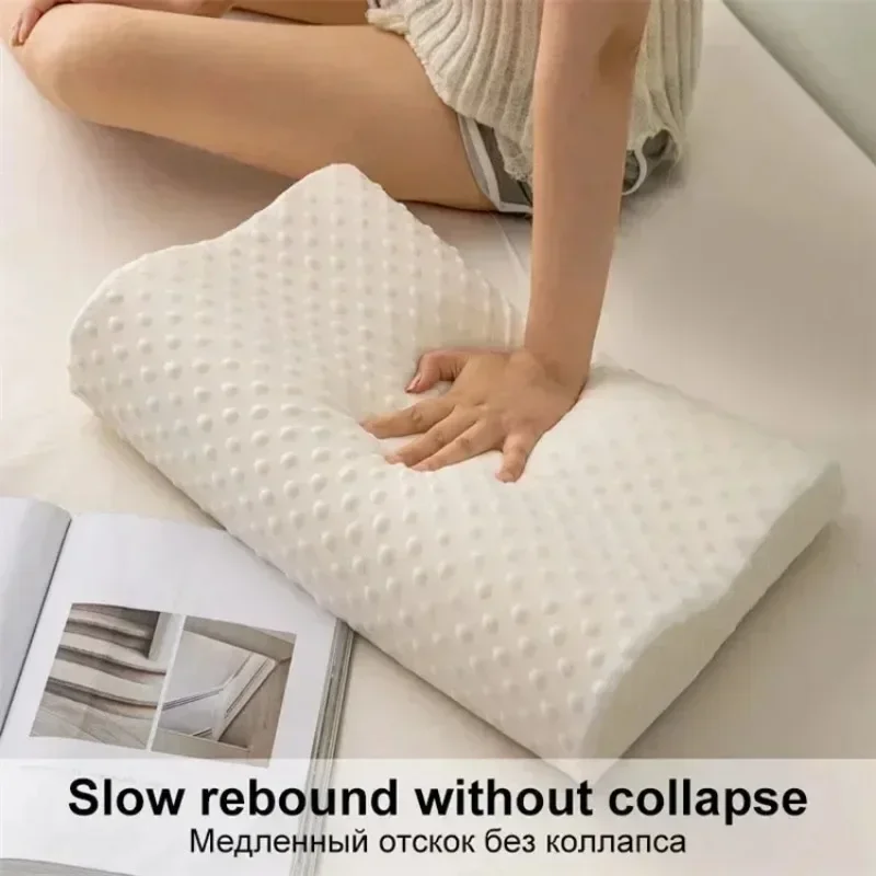 1PC Sleeping Memory Foam Pillow Cervical Massage Pillows Natural Orthopedic Pillow Home Supplies Replacement with Pillow Cover 3