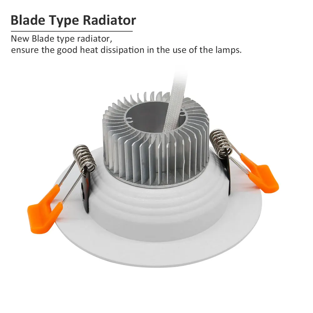 Led Downlight Recessed Ceiling Spotlight Ceiling Lamps Round LED Recessed Downlight 12W 10W 7W 5W 3W AC220V