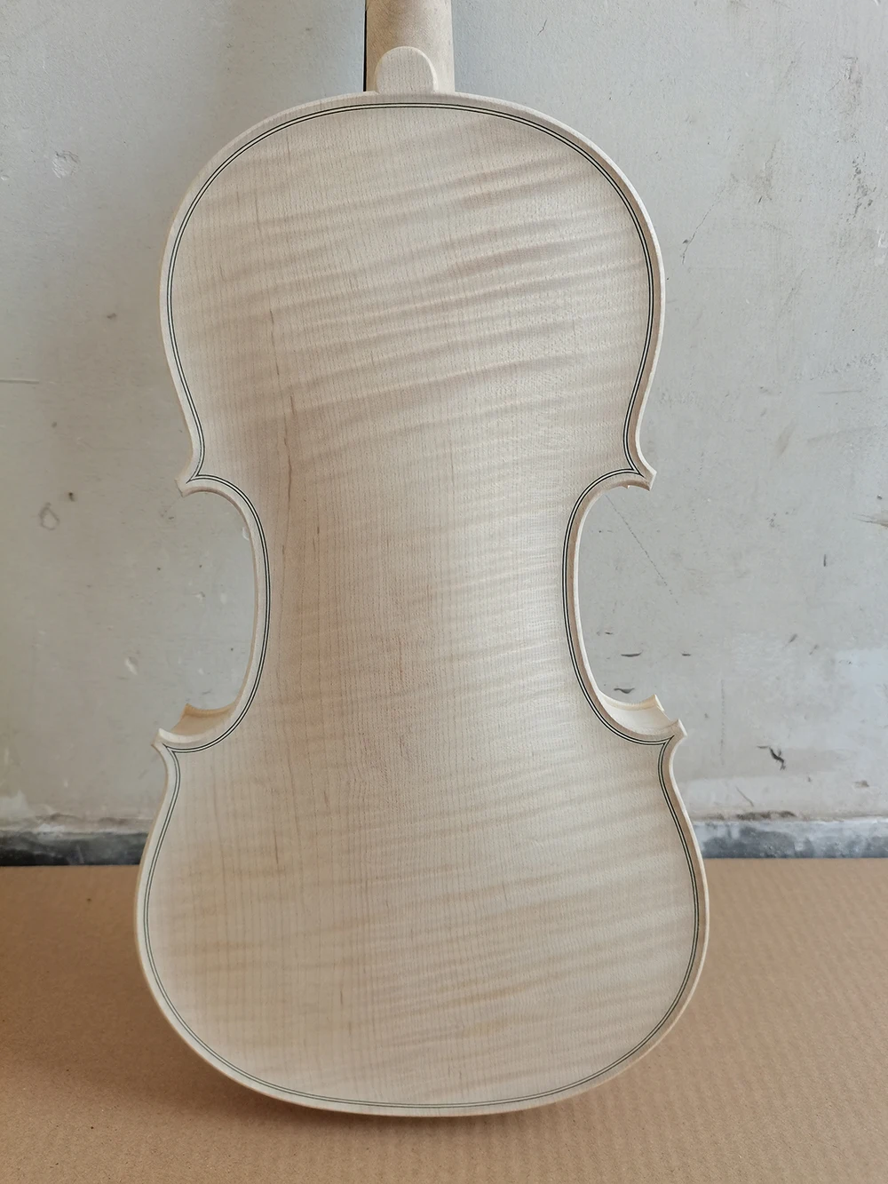 Acoustic Violin Stradivarius 1715 4/4 3/4 1/2 1/4 solid wood DIY Complete Backplane Flame Maple white embryo unfinished