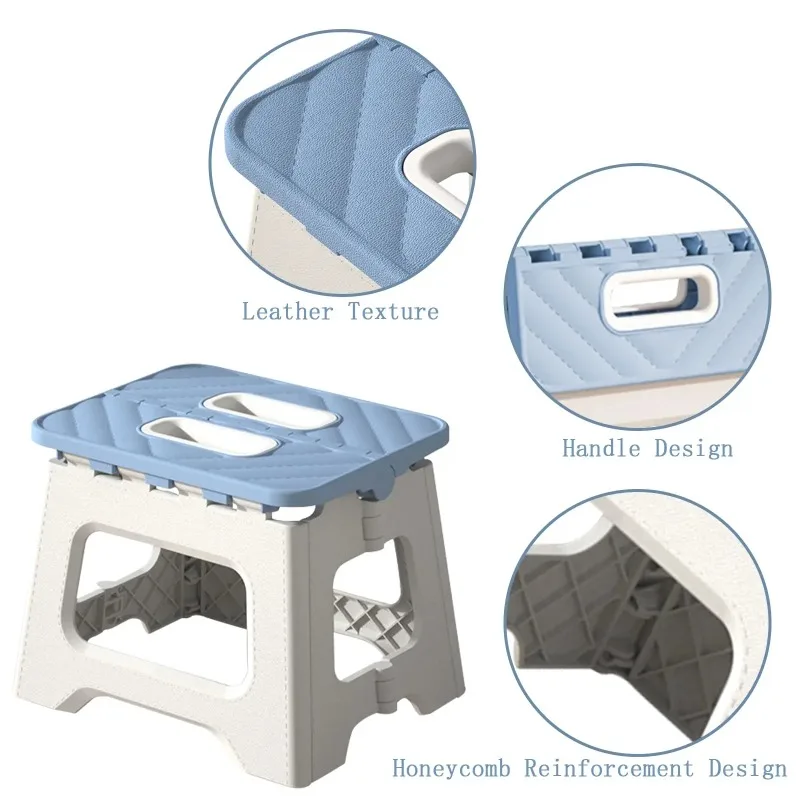 Plastic Folding Stool Adult Low Stool Children's Small Stool Outdoor Camping Portable Fishing Stool Bathroom Stool Foldable