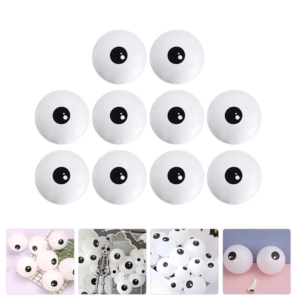 

10 Pcs Eyeball Halloween Decorations Party Large Balloon Cartoon Emulsion Big Balloons