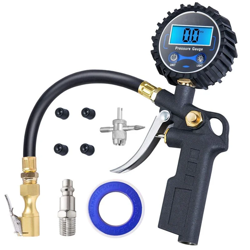 Digital Car Tire Air Pressure Inflator Gauge LED Display High-precision  Digital Vehicle Tester Inflation Monitoring - AliExpress