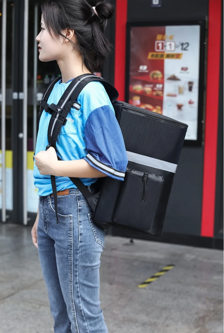 35 l extra großer Thermo-Lebensmittelbeutel, Kühltasche für Lebensmittel, Kühlschrankbox, Rucksack mit frischer Lieferung, isolierte Kühltasche – Detail 10