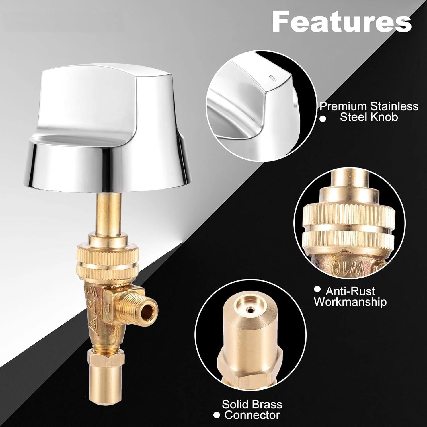 Valvole A Sfera PEX 10 Valvole Di Arresto A Sfera Angolari In Ottone Senza Piombo - Per Tubi PEX, Connessione 1/4" OD X 1/2" Valvole Senza Piombo SPS - Foto 2