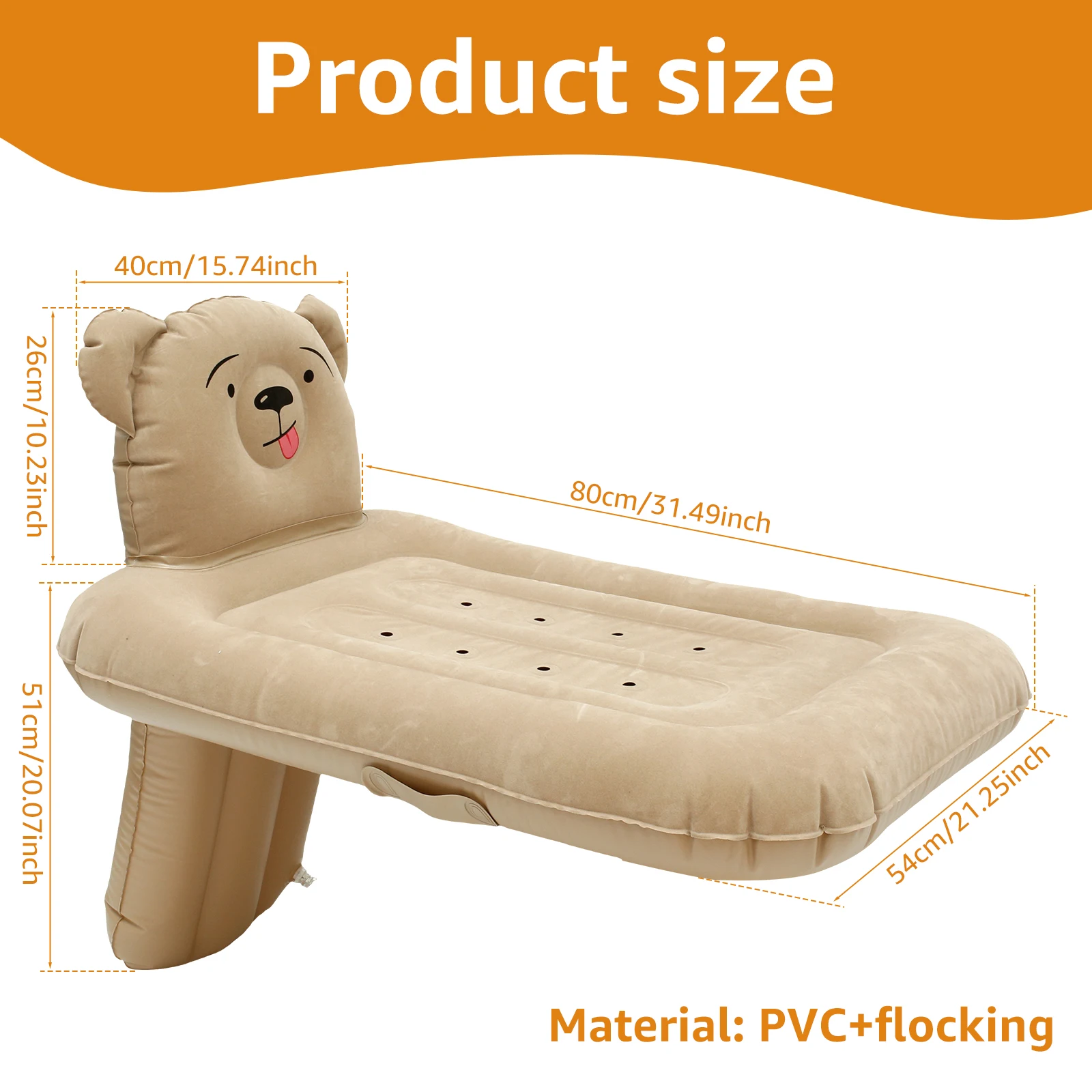 Inflatable Airplane Bed Soft Airplane Toddler Bed Portable Flyaway Kids Bed Airplane Puncture Proof Infant Airplane Bed with