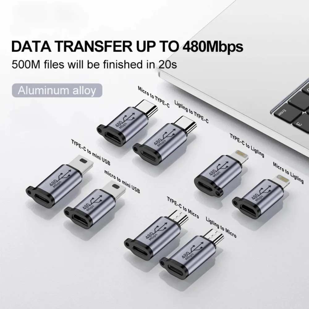 USB to Type-C Adapter USB Type-C Adapter Micro USB Adapter Mini Micro/IOS C To Mini Fast Charging IOS To Type-C Converter usb to type c adapter type c adapter charging cable adapter usb to micro usb adapter ios to type c adapter