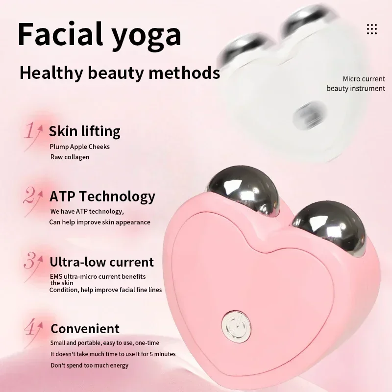 Face Lifting Machine Facial Massager EMSMicrocurrent Roller Skin Tightening Charging Facial Anti Wrinkle Rejuvenation Beauty 4