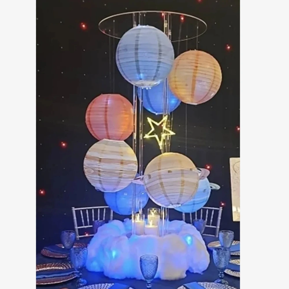 5pcs)New Elegant Wedding Party Clear Acrylic for hangging no lantern Wedding Flower Stand Centerpieces For Tables
