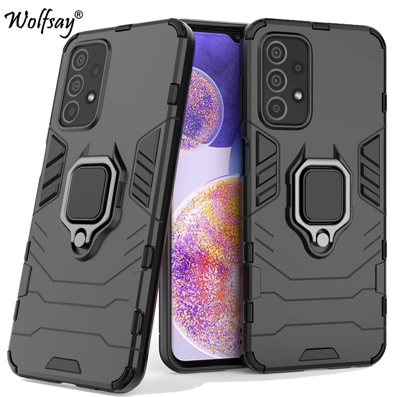 Per Samsung Galaxy A23 Custodia Armatura Supporto Di Aspirazione Magnetico Copertura Completa Custodia Samsung A23 Per Samsung A23 A33 A53 A73 A13 M23