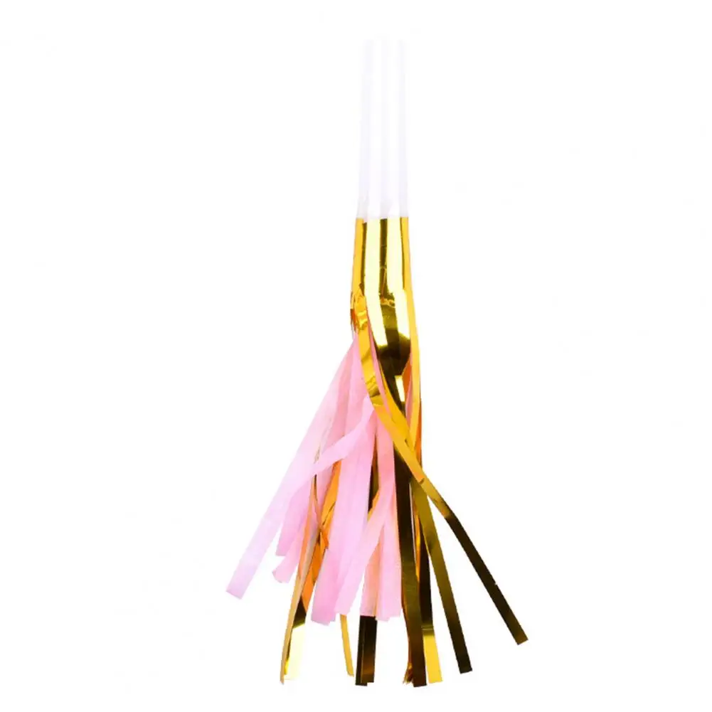 

Bulk Tassel Whistle Pack 48pcs Golden Noise Makers Glitter Tassel Whistle Fringed Horns for New Year Celebrations Baby Shower
