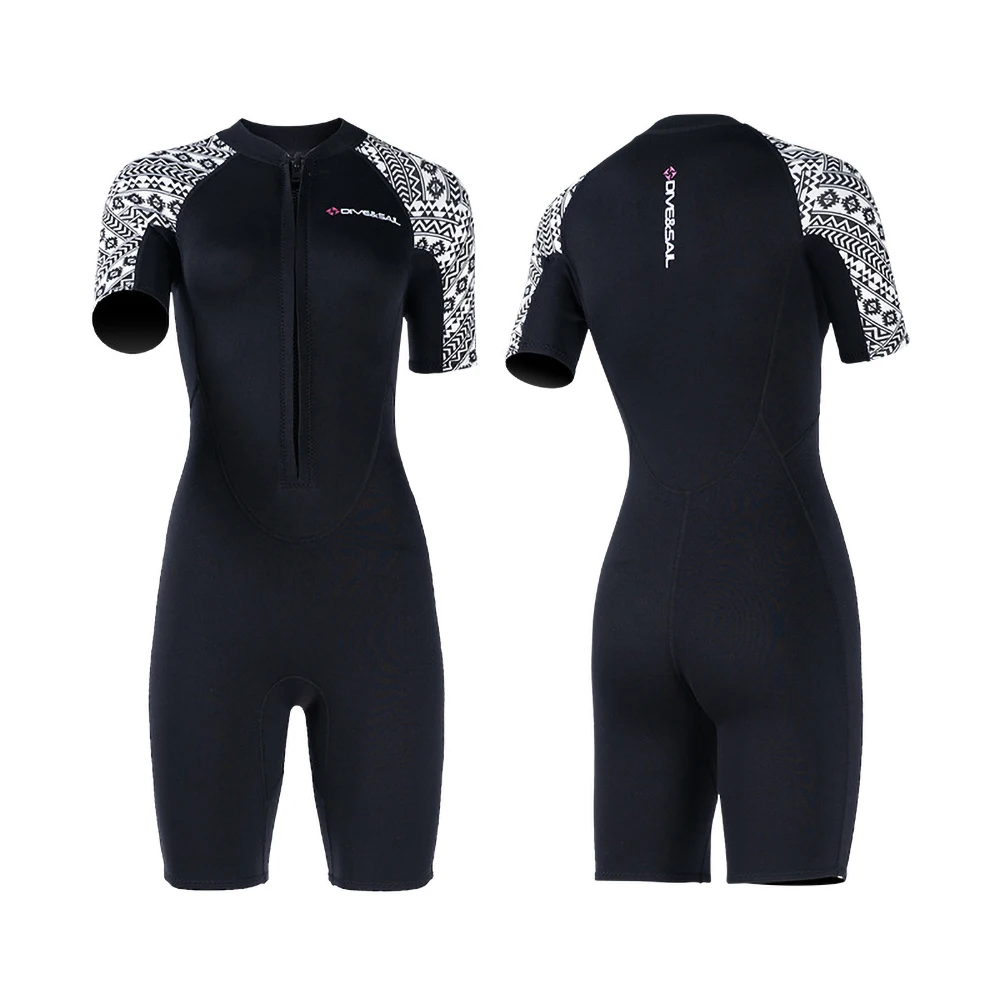 Wetsuit Women Men 3mm Neoprene Dive Wet Suit Cold Water Short Thermal Swimsuit Snorkel Suit Snorkeling Scuba Diving Surf