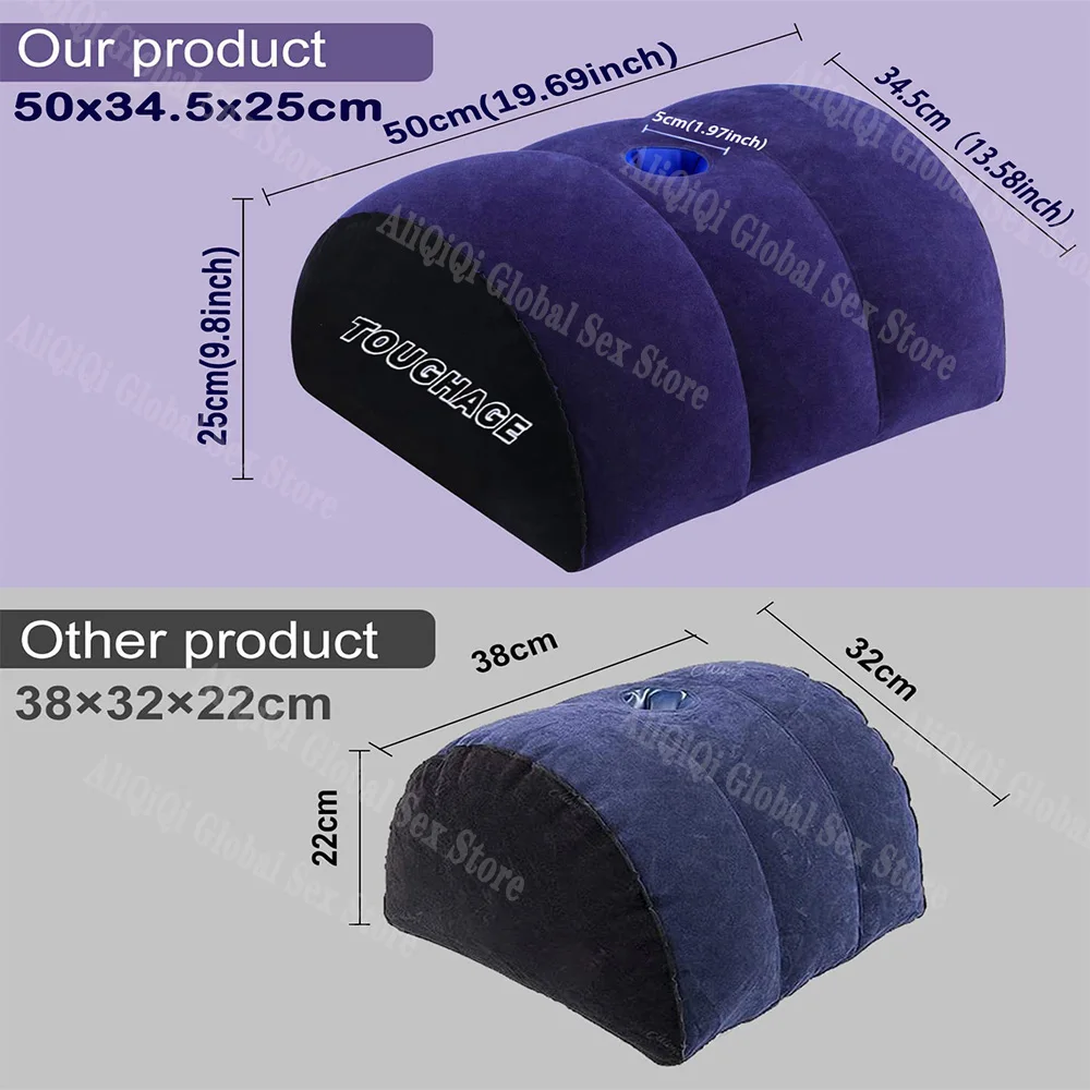 Multifunctional Inflatable Half Moon Sex Pillow Sex Toys Dildo Adult Toy Mount Coupe Women G Spot Position Cushion