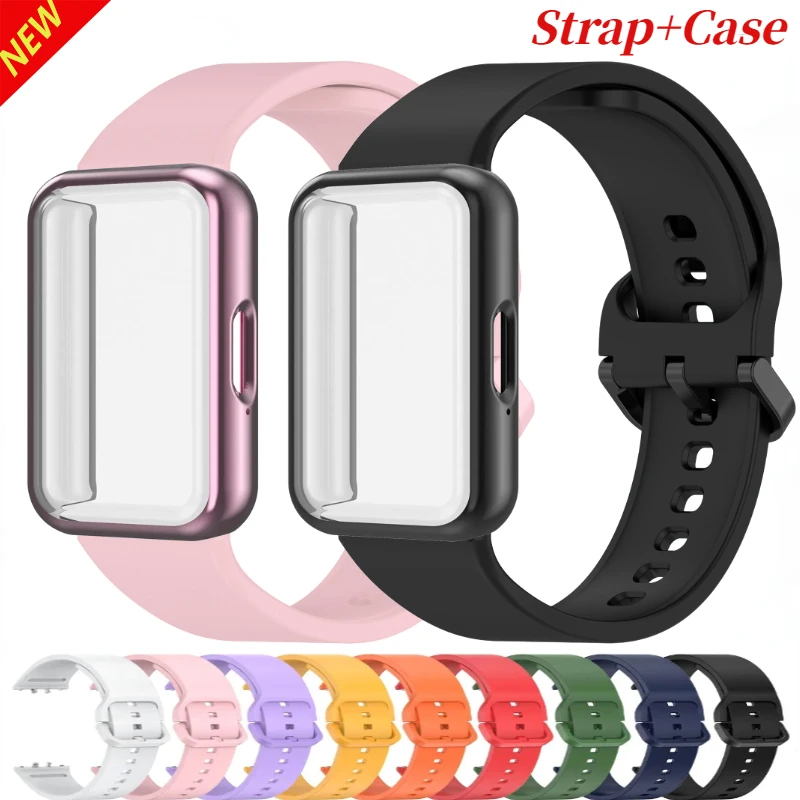 Silicone Strap and Protective Case Kit for Fitness Band Accessories