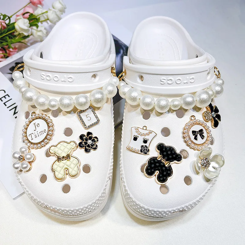 

Shoe Decoration Buckle croc Charms bear fake alloy string kit Accessories DIY Combination Jibz Kids Gifts kid friends gift