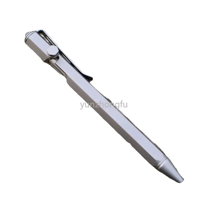 

Titanium Alloy Signature Pen G2 Bolt Pen Tungsten Steel Tail Vertebra Broken Window Self-Defense Weapon Simple Self-Defense Pen