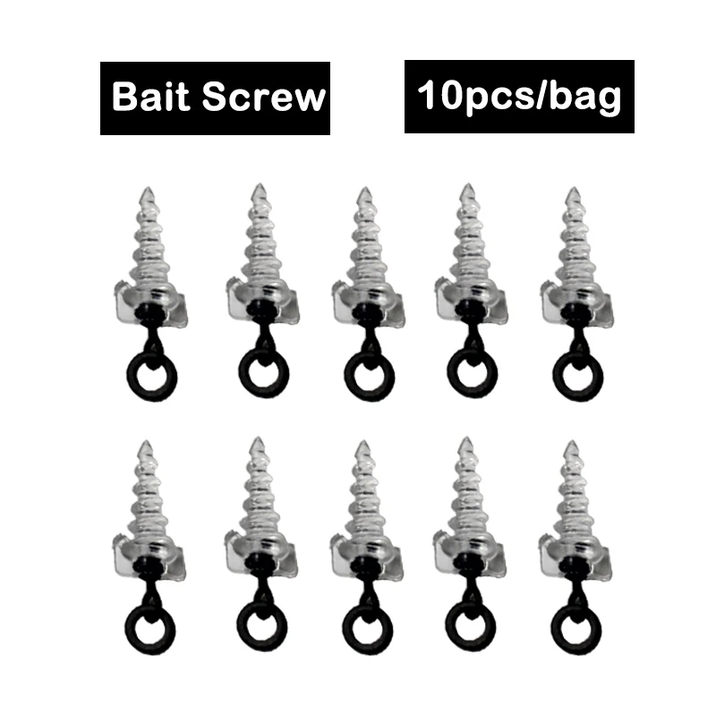 Vis double extrémité 10/20 pièces pour bouillettes pop-up et montages cheveu en pêche carpe