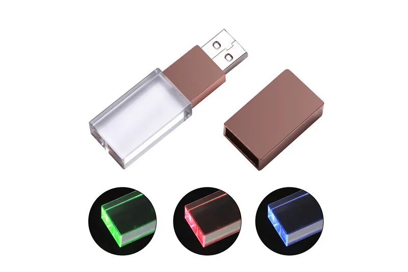 jaster de cristal drives flash usb azul levou pen drive memory stick presentes de casamento criativo disco de gravação laser