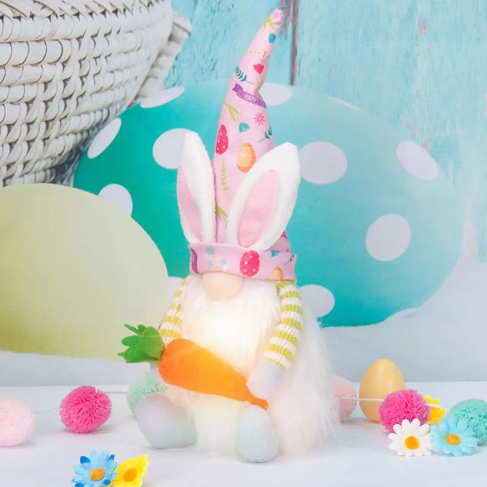 

Ornament Cozy Touch LED Faceless Doll Easter Glowing Ornament Easter Decoration