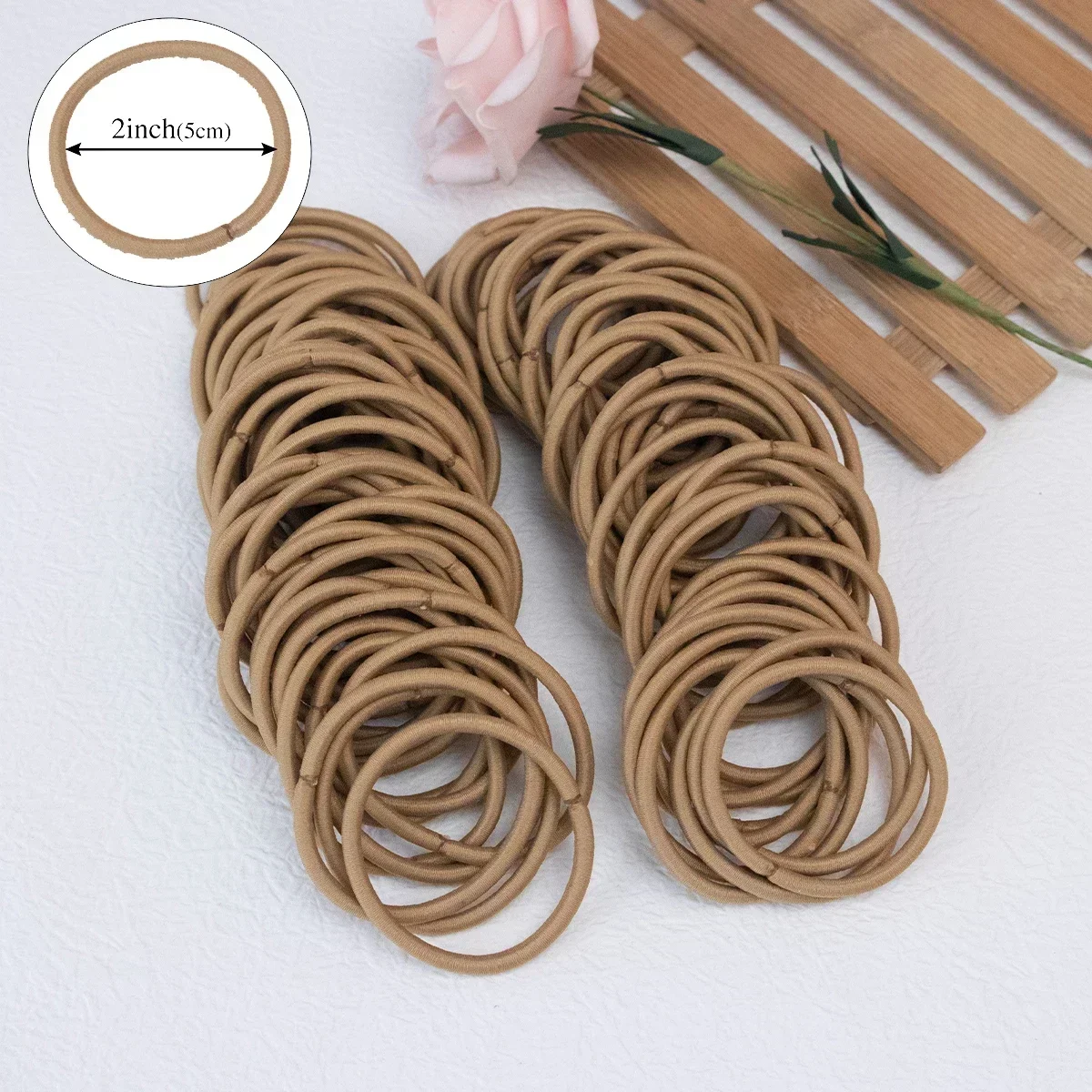 Seile elastisches Haarband Pferdeschwanzhalter Mädchen Haar Gummibänder Haar 20/50/100cs Frauen Krawatte Stirnbänder Scrunchies – Detail 7