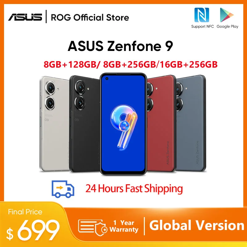 Global Version Asus Zenfone 9 Smartphone Snapdragon 8+ Gen 30w