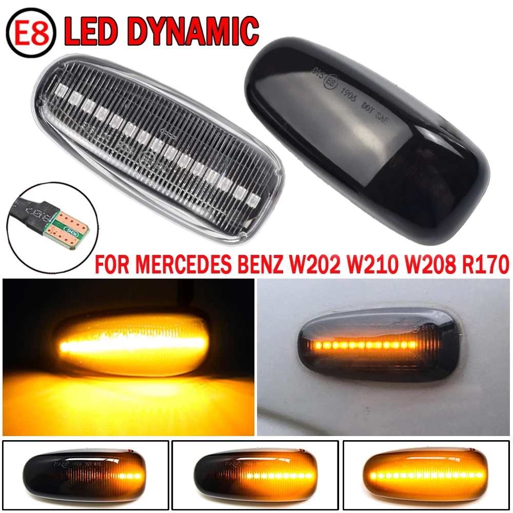 For Mercedes Benz Side Marker Turn Signal Indicator Led Dynamic Light  Sequential Blinker W202 W210 W208 R170 Vito W638 - Signal Lamp - AliExpress