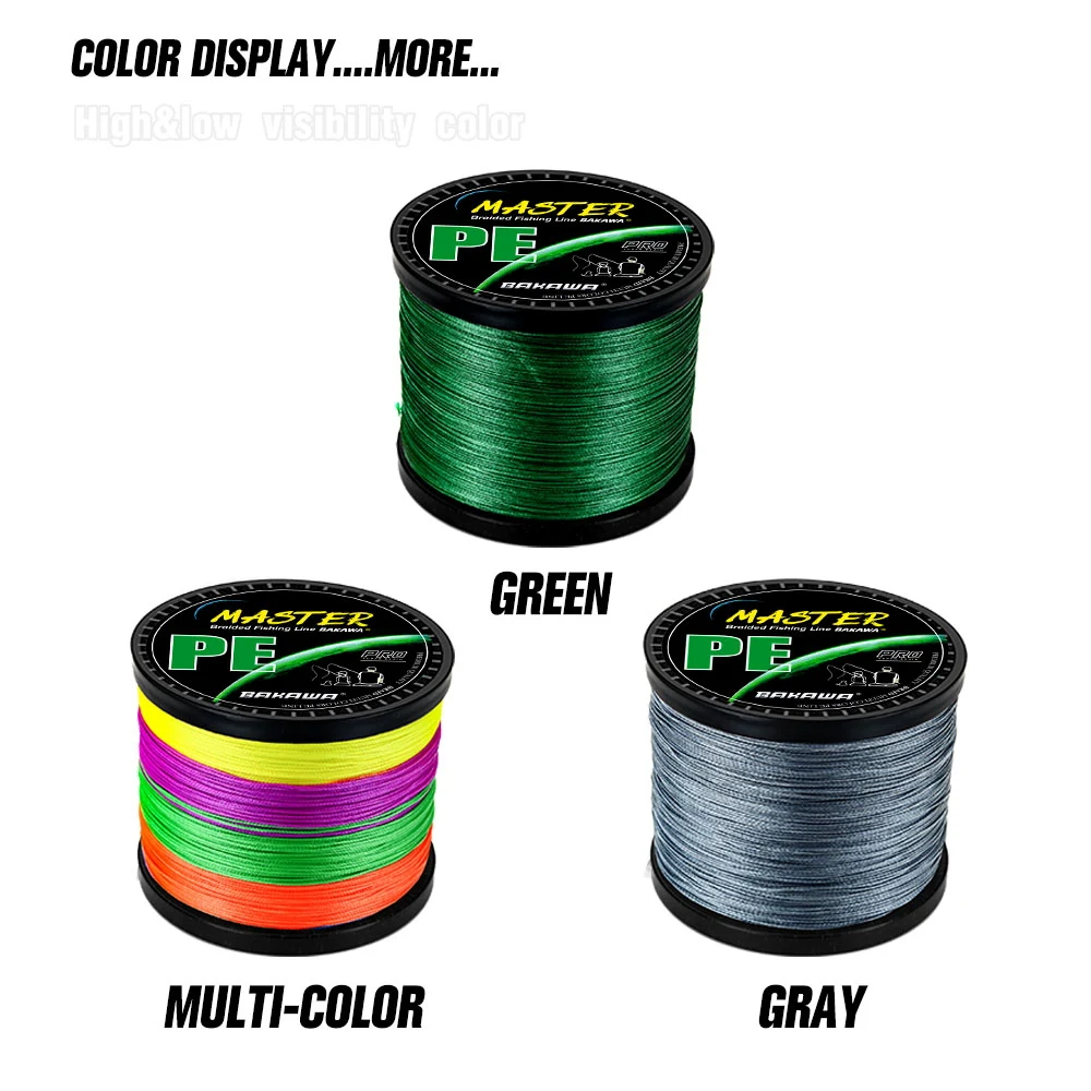 Description Picture 5 of itemBAKAWA 12 Strands Fishing Line 300/100M/500M/1000M Braided PE Strong Wire Multifilament Durable Sea Saltwater Japa Tool