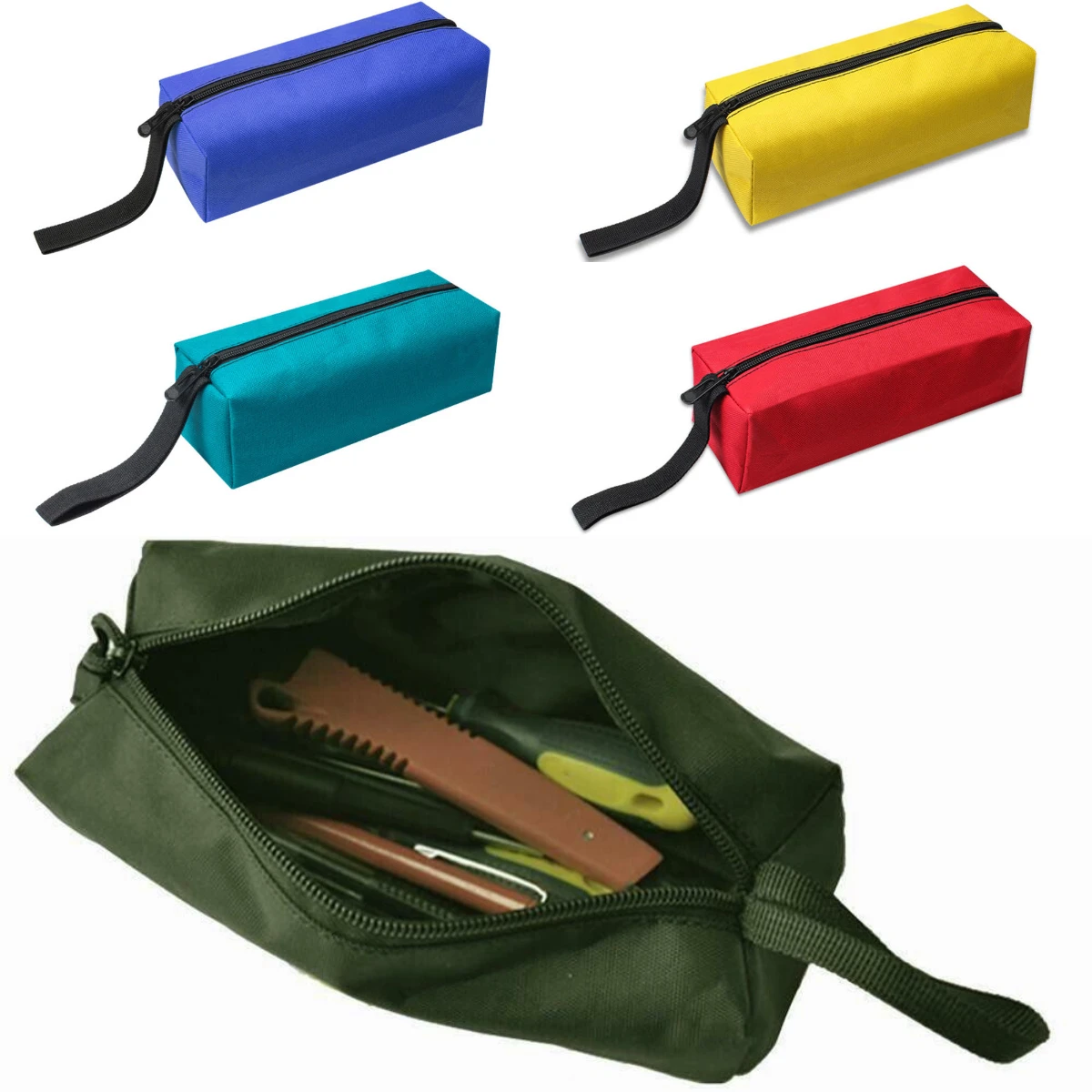 

Canvas Tool Storage Bag Wrench Screwdriver Pocket Organizer Pouch Zip Carry Case